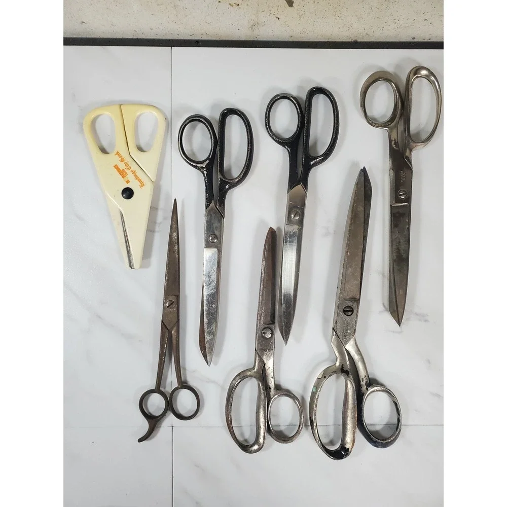 Lot of 7‎ Vintage Keen Kutter REX Wilbert Scissors Made in USA Germany Italy